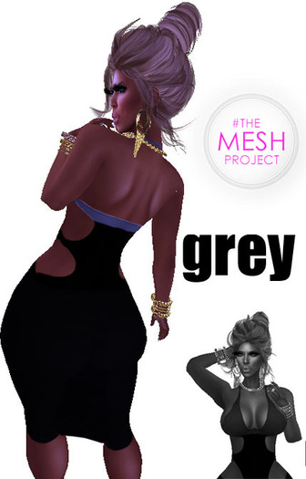 grey Ramiya dress-TheMeshProject