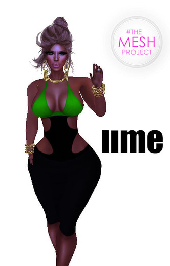 lime Ramiya dress-TheMeshProject