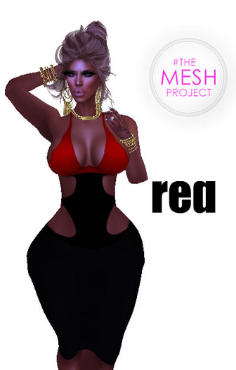 red Ramiya dress-TheMeshProject