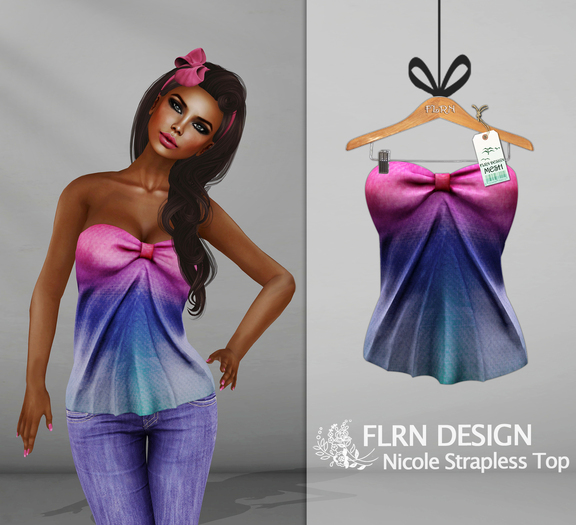 [FLRN] Nicole Strapless Pink