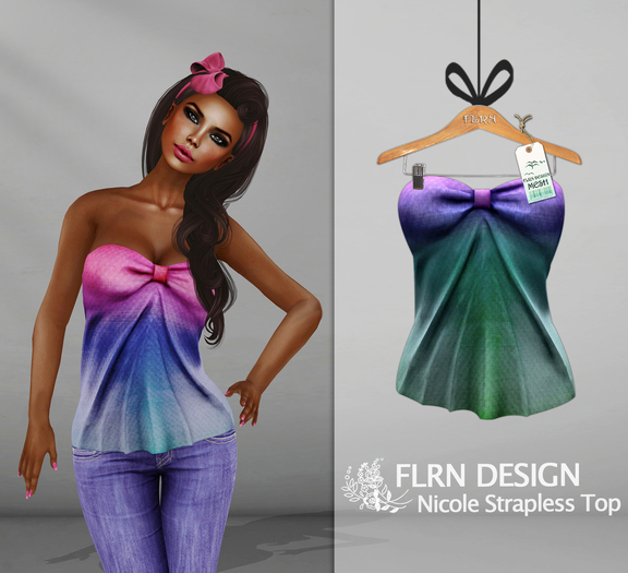 [FLRN] Nicole Strapless Purple