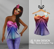 [FLRN] Nicole Strapless Orange