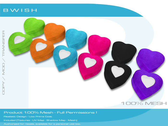 BWish - Hearts Boxes 6 Colors Full Permissions