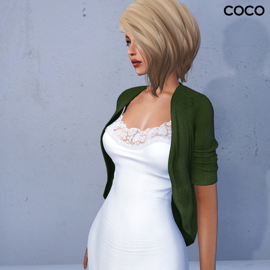 *COCO*_OpenFrontCardigan_Green