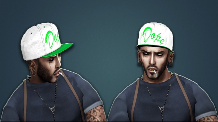 Dope WHite/green Snapback