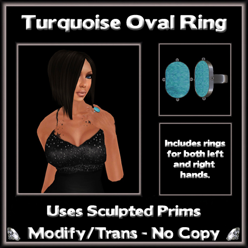 *ICED* Turquoise Oval Ring 
