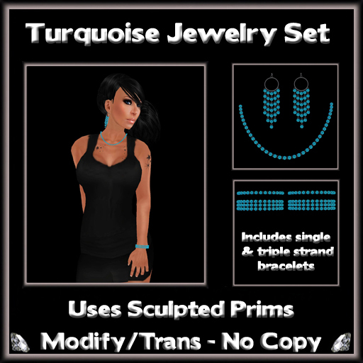 *ICED* Turquoise Jewelry Set 