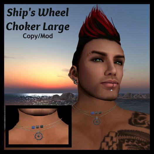 Ship Wheel Choker Men's