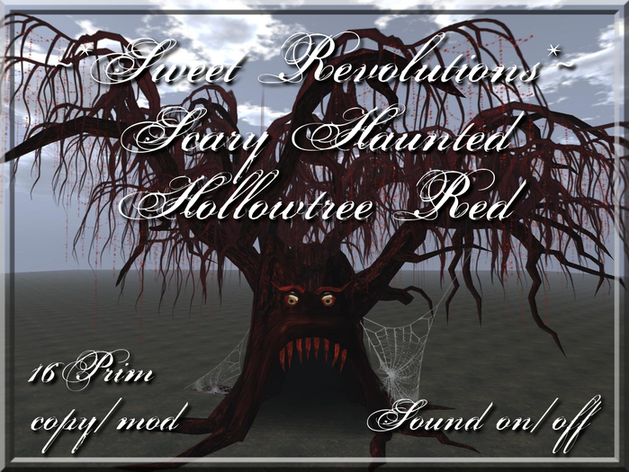 ~*SR*~ Scary Haunted HollowTree Red cm Box