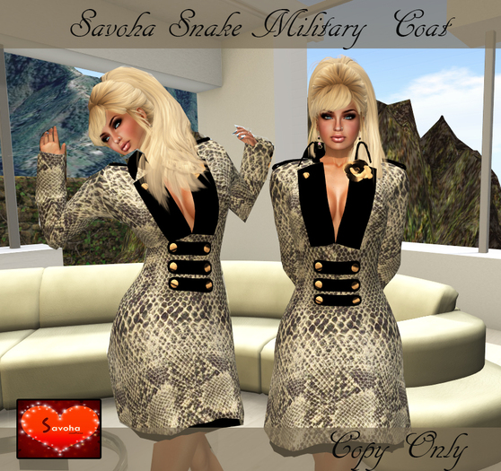 savoha snake Military  Coat
