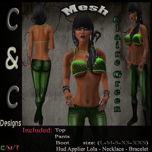 C&C Mesh Claire Green (Hud Applier Lola)