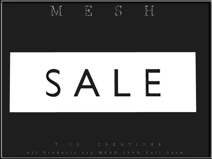 T-3D Creations [ SALE - C ] Regular MESH - Full Perm -