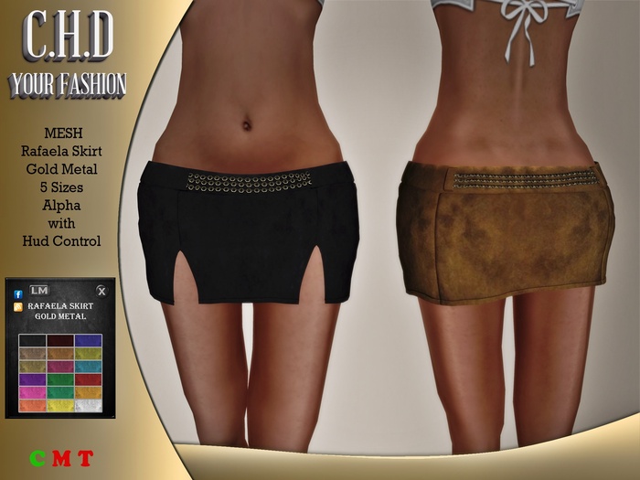 [C.H.D] Rafaela Skirt Gold Metal