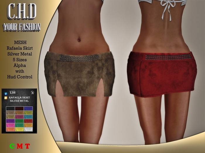 [C.H.D] Rafaela Skirt Silver Metal