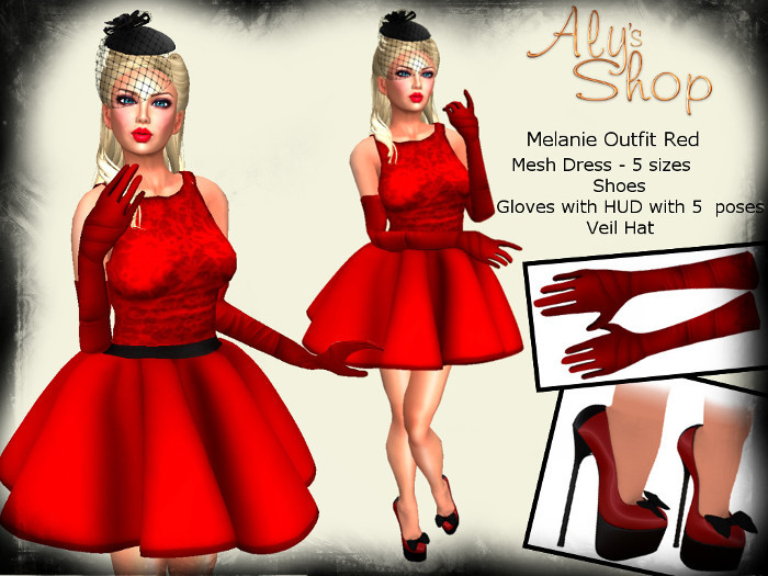 *Aly's Shop* Melanie Outfit Red
