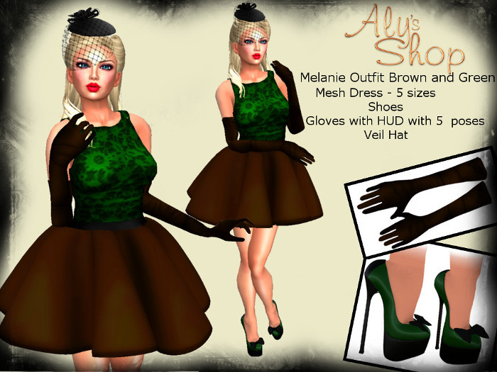 *Aly's Shop* Melanie Outfit Brown and Green