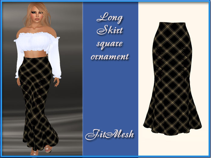 Long Skirt square ornament - FitMesh