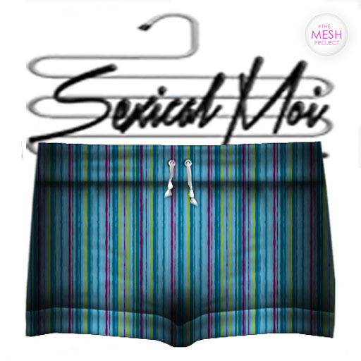 Candy striped sweat shorts- TheMeshProject