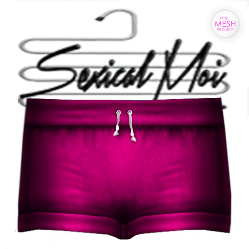 Fuschia  sweat shorts- TheMeshProject