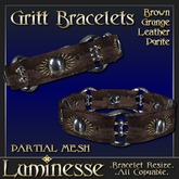 Luminesse Gritt Brown Grunge MENS Bracelets-Wear To Unpack