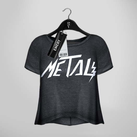 Emery Top Metal Black