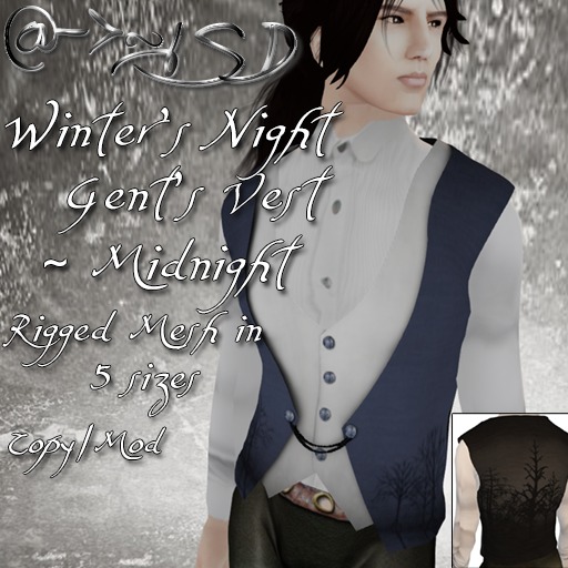 @->~ISD Winter's Night Vest ~ Midnight [Wear]