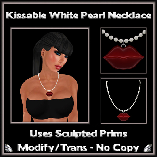 *ICED* Kissable White Pearl Necklace 