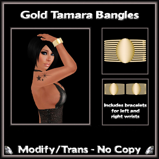 *ICED* Gold Tamara Bangles 