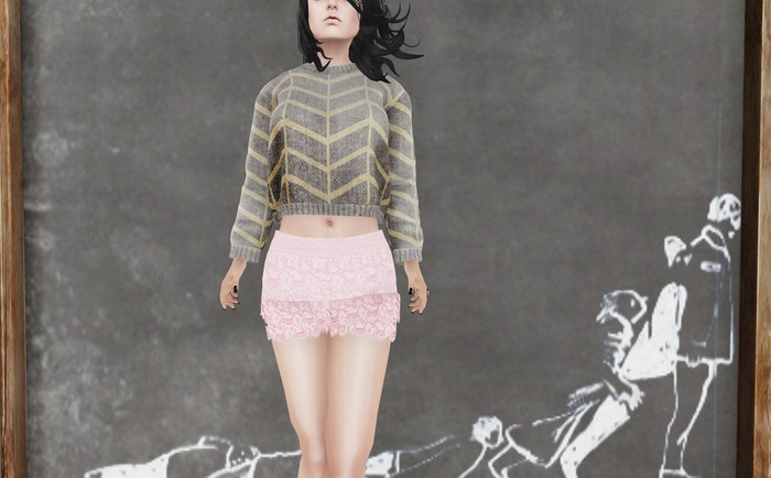 [12 Faeries] Lace Layered Shorts Baby Pink