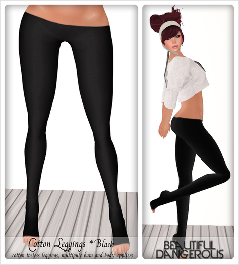 ! Beautiful Dangerous ! Cotton Leggings [Black]