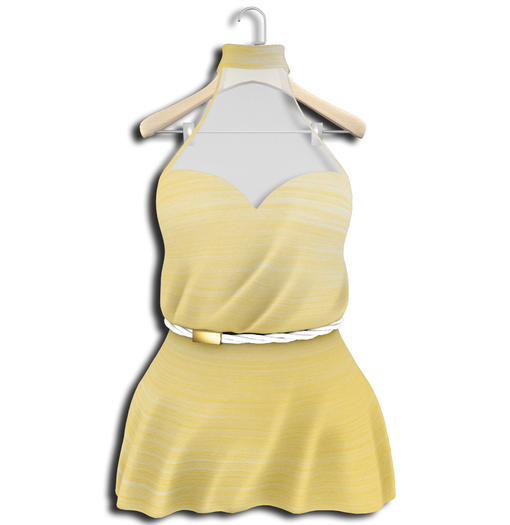 .:Vitrimi:. Sheer Halter Mini Dress Gold Gradient