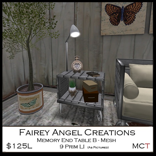 FAC Memory End Table B Crated 125L