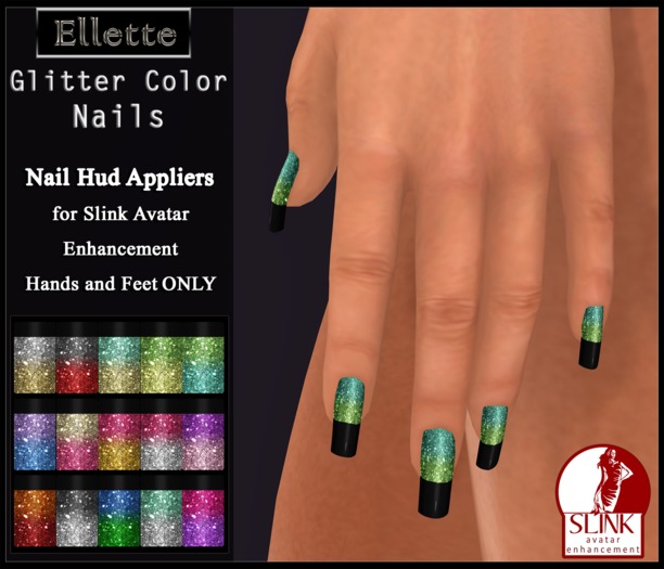 *Ellette* Glitter Color Nails ~Slink Applier~