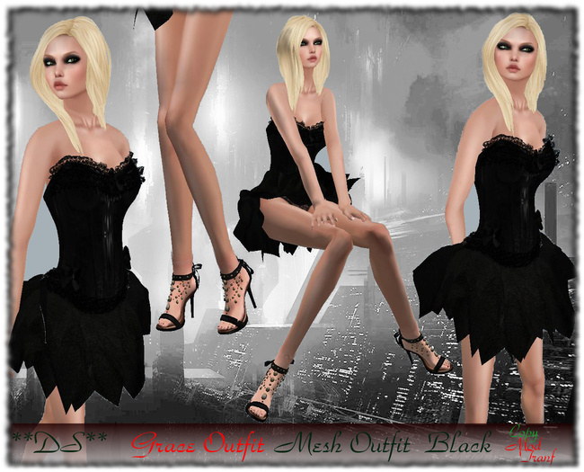 **DS** GRACE ( MESH Outfit ) Gold/Black