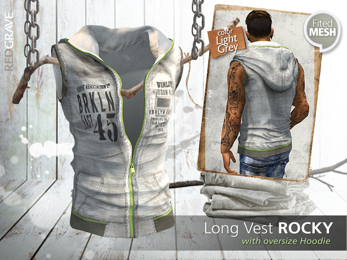 FitMesh - LongVest Rocky - Black - REDGRAVE