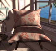 [IR] Boxed Cushion Chair Orange Bloom II
