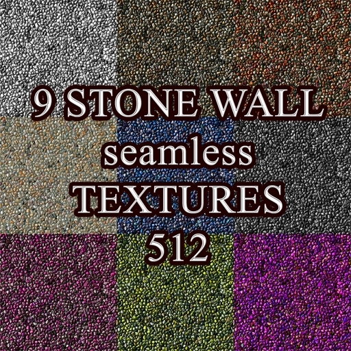 * GuTi 9 STONE WALL seamless Textures 512