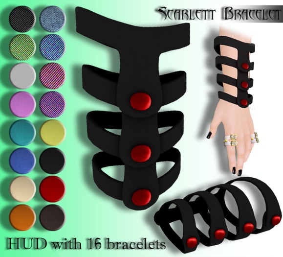[Syn] Scarlett Bracelet (Texture HUD, Slink)