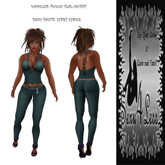 S4L WOMENS TWEED  TEAL OUTFIT