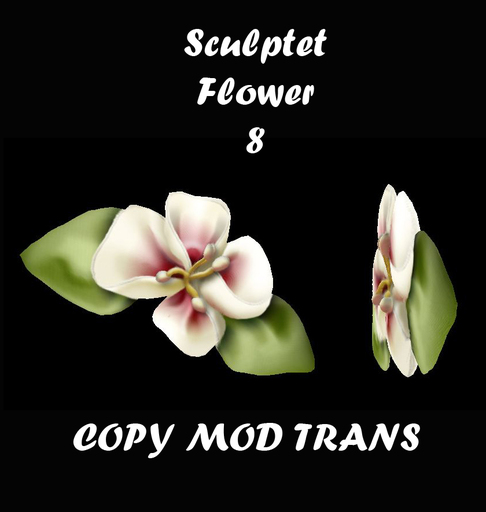 Sculpted Accessory Flower 8