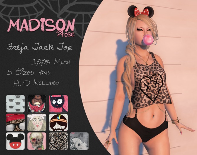 Madison Store - Freja Tank Top with HUD Changer Textures