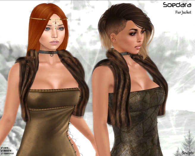 ~Soedara~ Fur Jacket {Fox Brown}