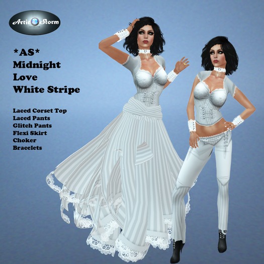 *AS* Midnight Love White Stripes