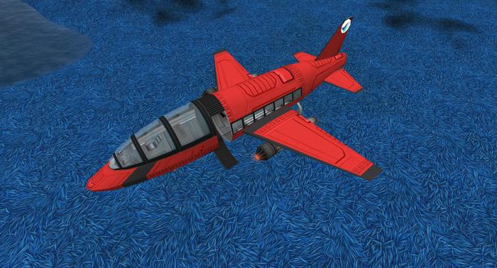 aereo di linea 2013 31 prims rosso
