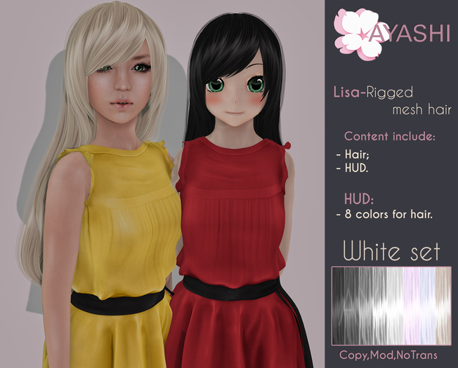 [^.^Ayashi^.^] Lisa hair-White set