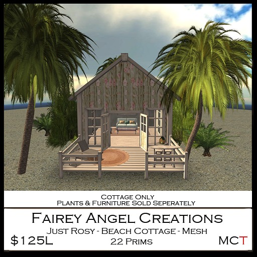 FAC Just Rosy Beach Cottage Crated 125L