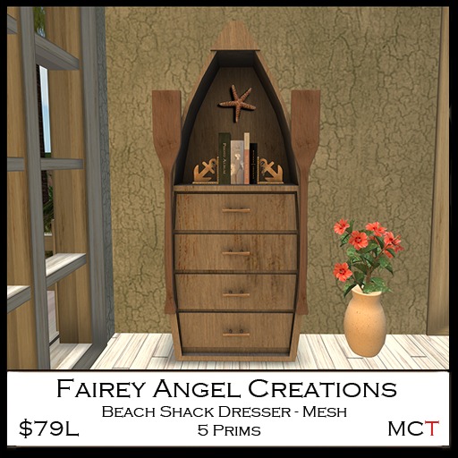FAC Beach Shack Dresser Crated 79L