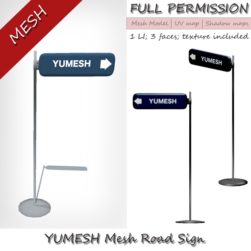 YUMESH Road Sign Full Perm
