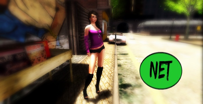 ::NET::MISSY BLOUSE MESH PURPLE