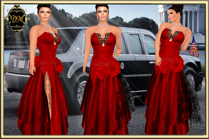 DM DESIGN'S ROSARITA EVENING GOWN